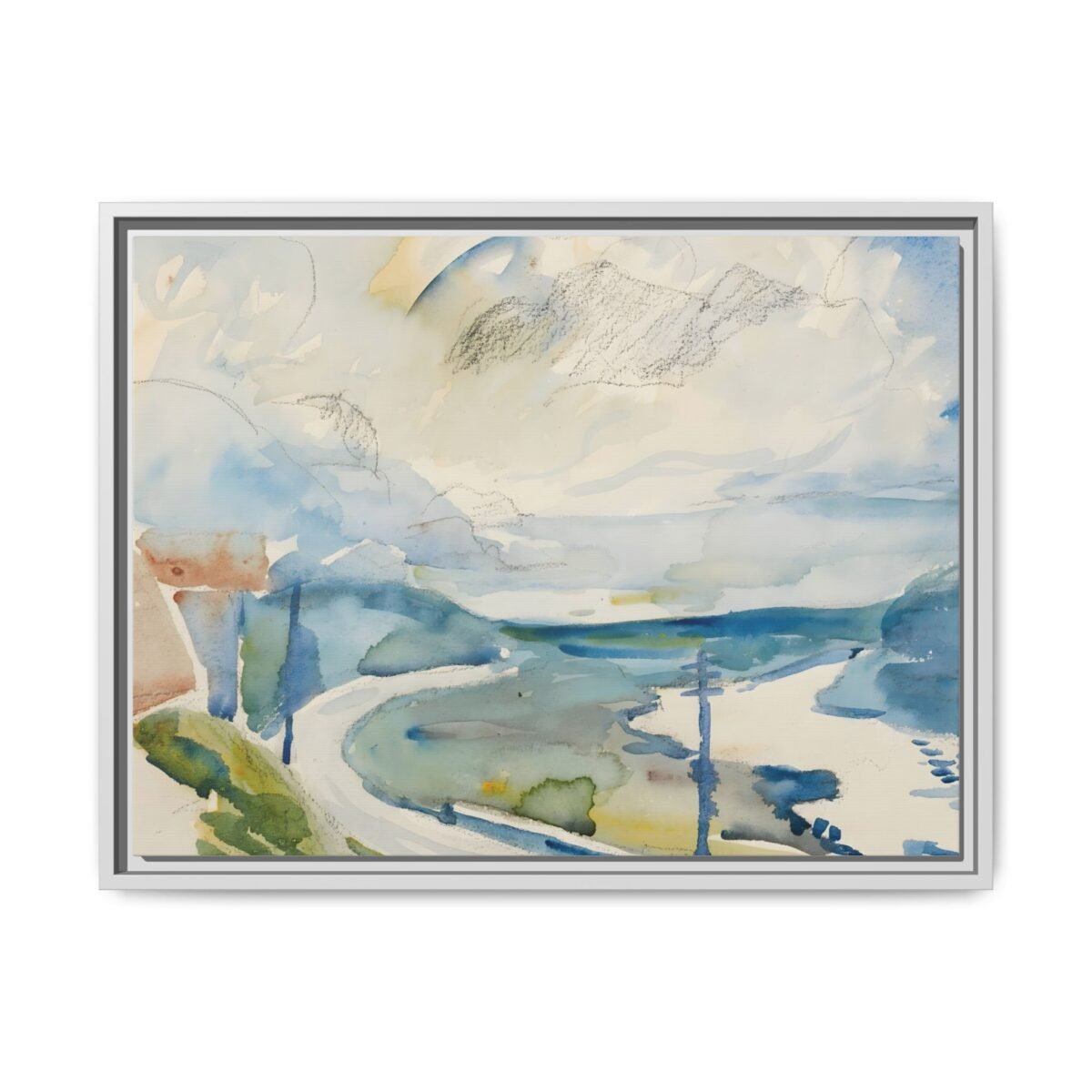 'Morgen Bei Maloja' Framed Canvas